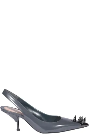 Alexander McQueen Slingback Studded Pumps