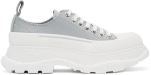 Alexander McQueen SSENSE Exclusive Grey Tread Slick Platform Low Sneakers