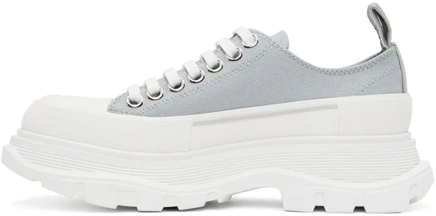 Alexander McQueen SSENSE Exclusive Grey Tread Slick Platform Low Sneakers