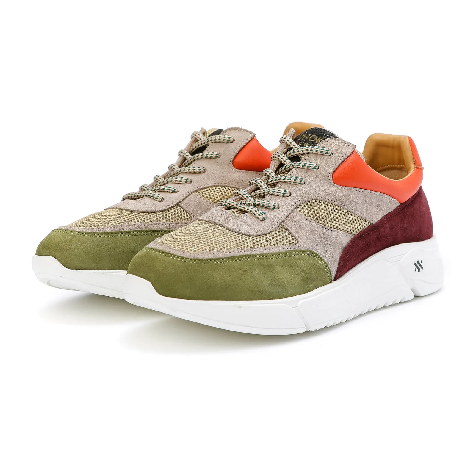 ARI platform sneaker - burgundy red back