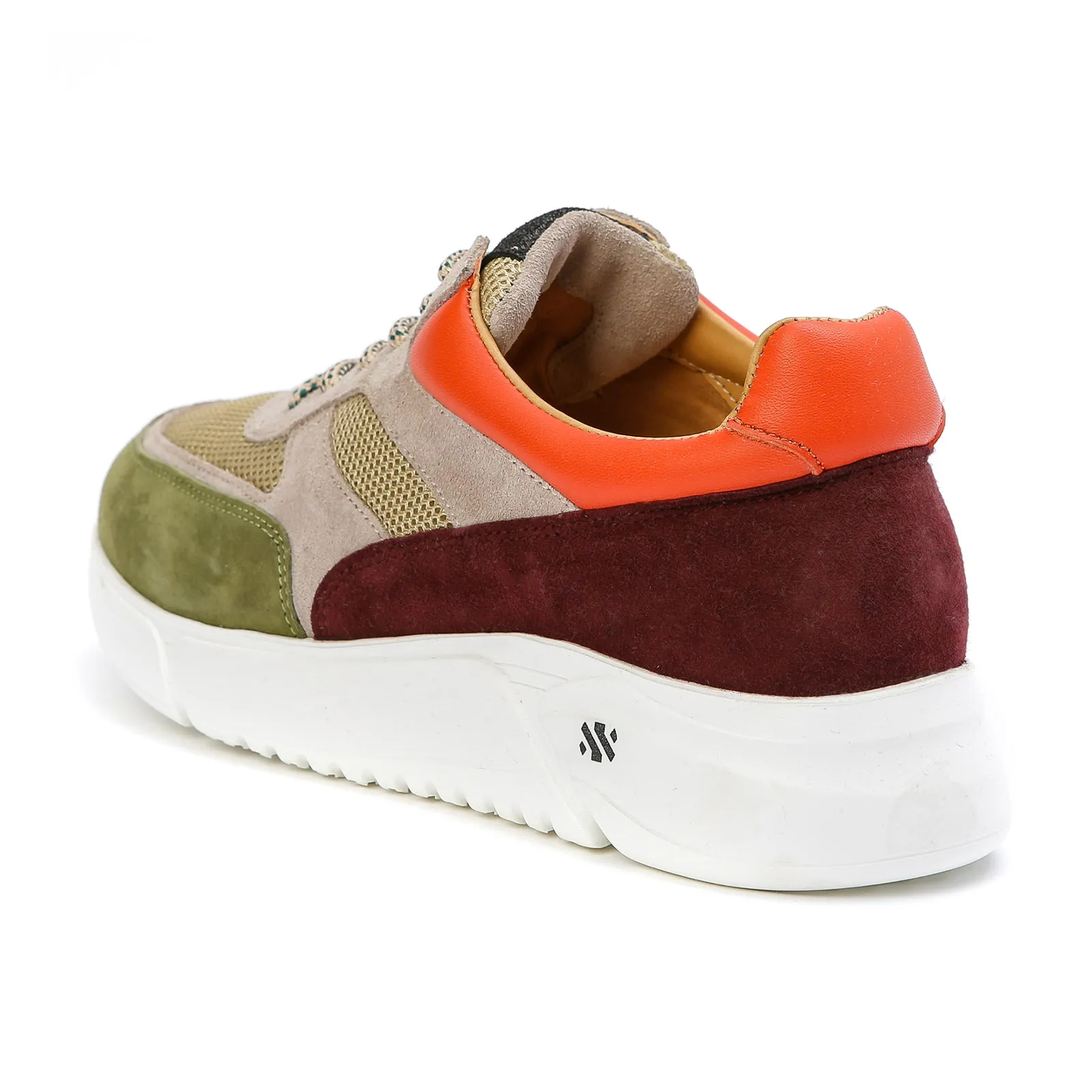 ARI platform sneaker - burgundy red back