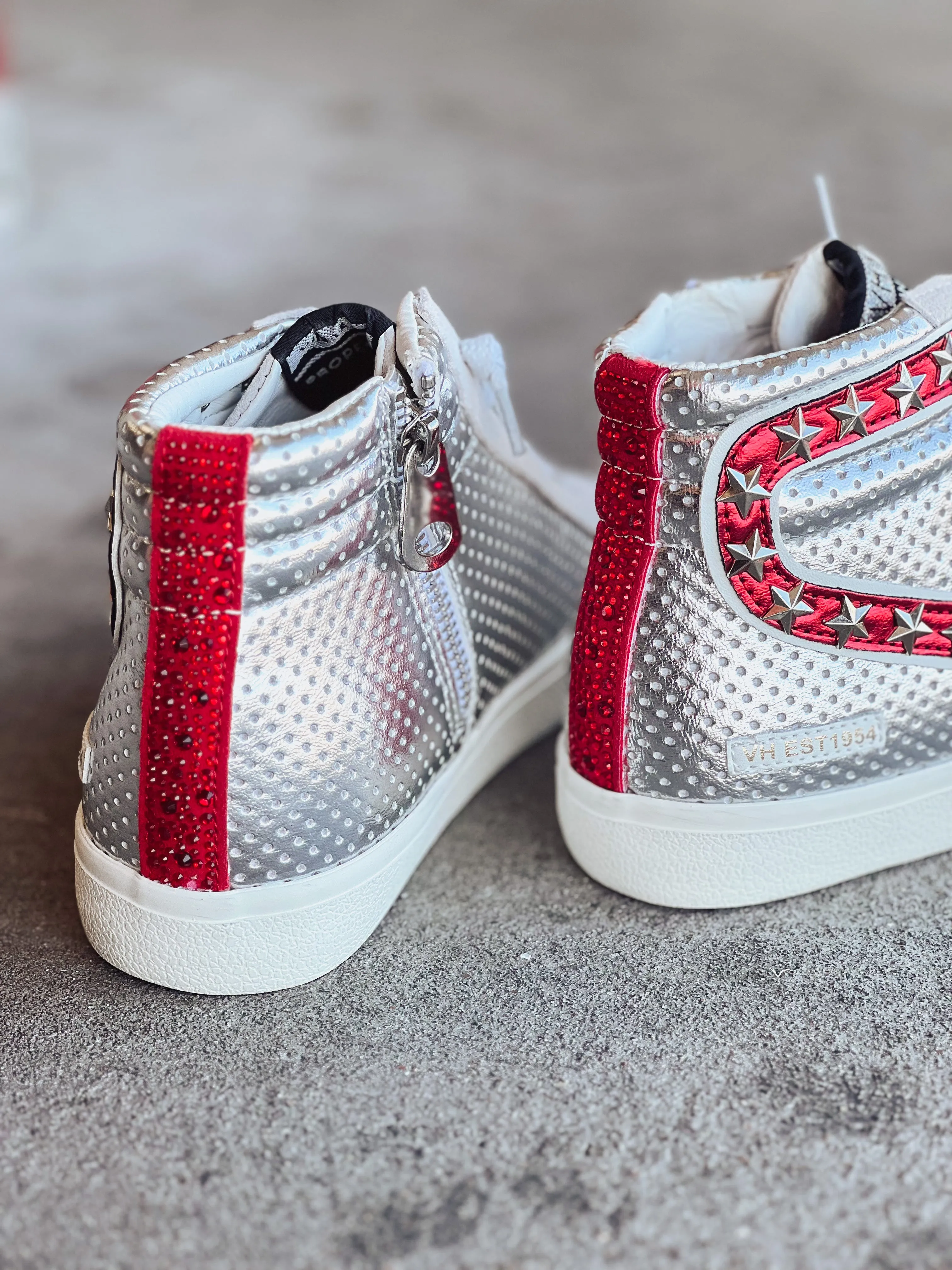 Bailey Star Sneaker- Red/ Silver Multi