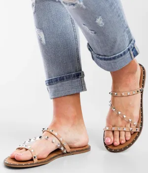 Belara Studded Slide Sandals-Nude