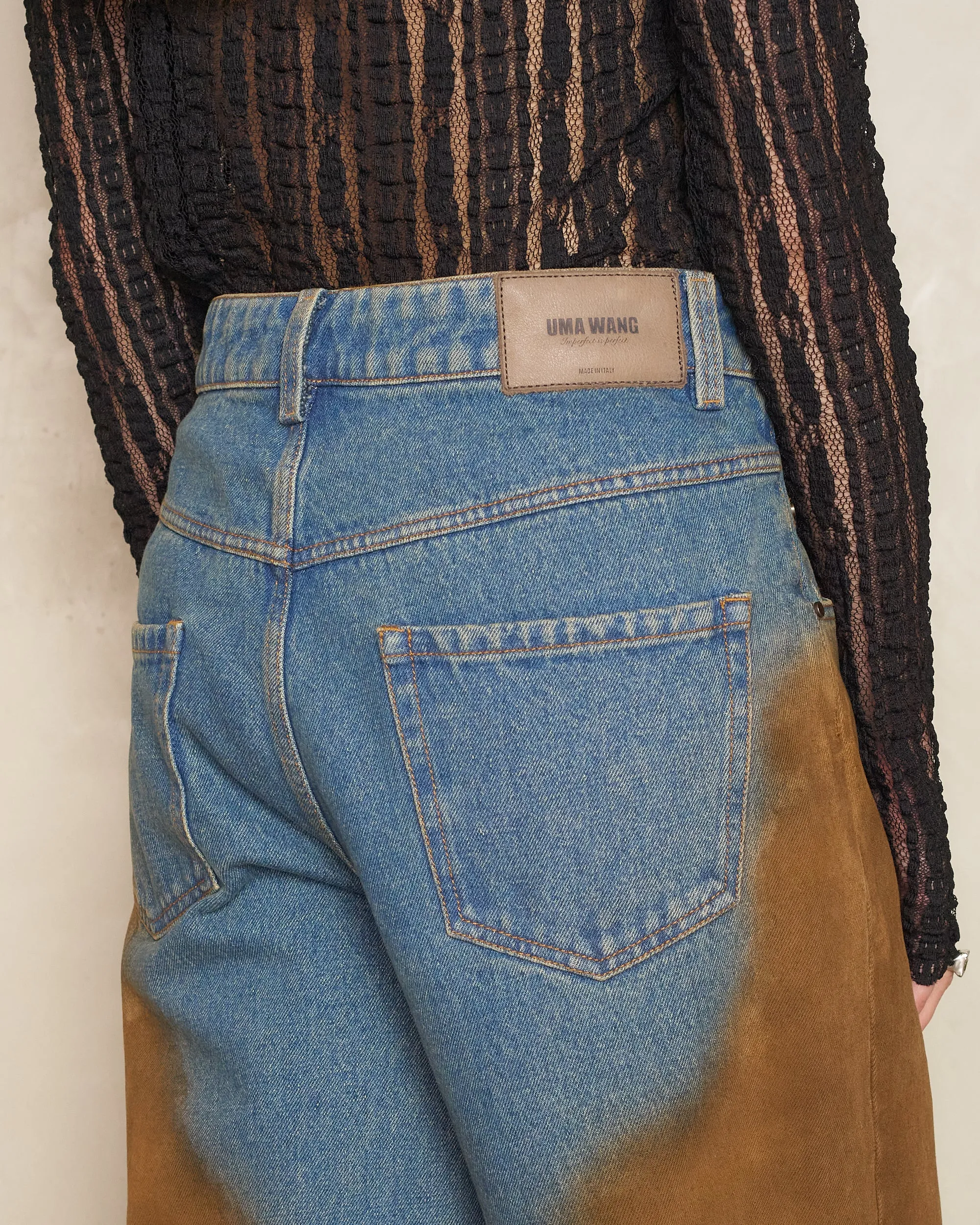 Blue and Brown Phyllis Jeans