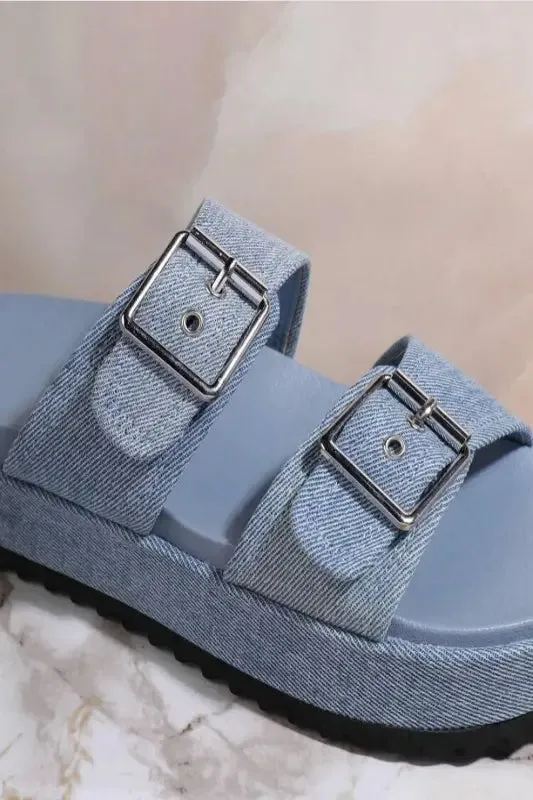 Casual Double Buckle Strap Sandal