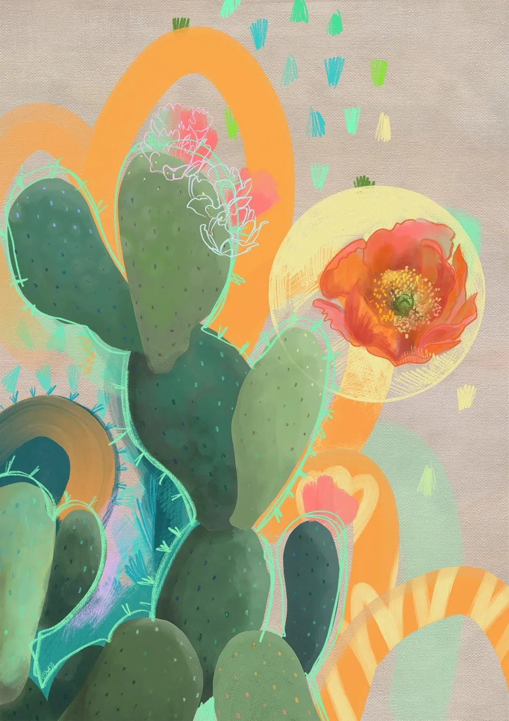 Desert Rain Giclée Art Print