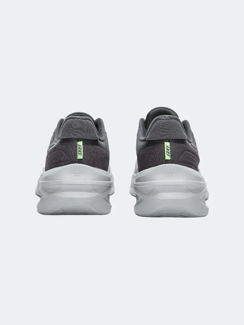Erke Cushioning Men Running Shoes Light Grey/Charcoal