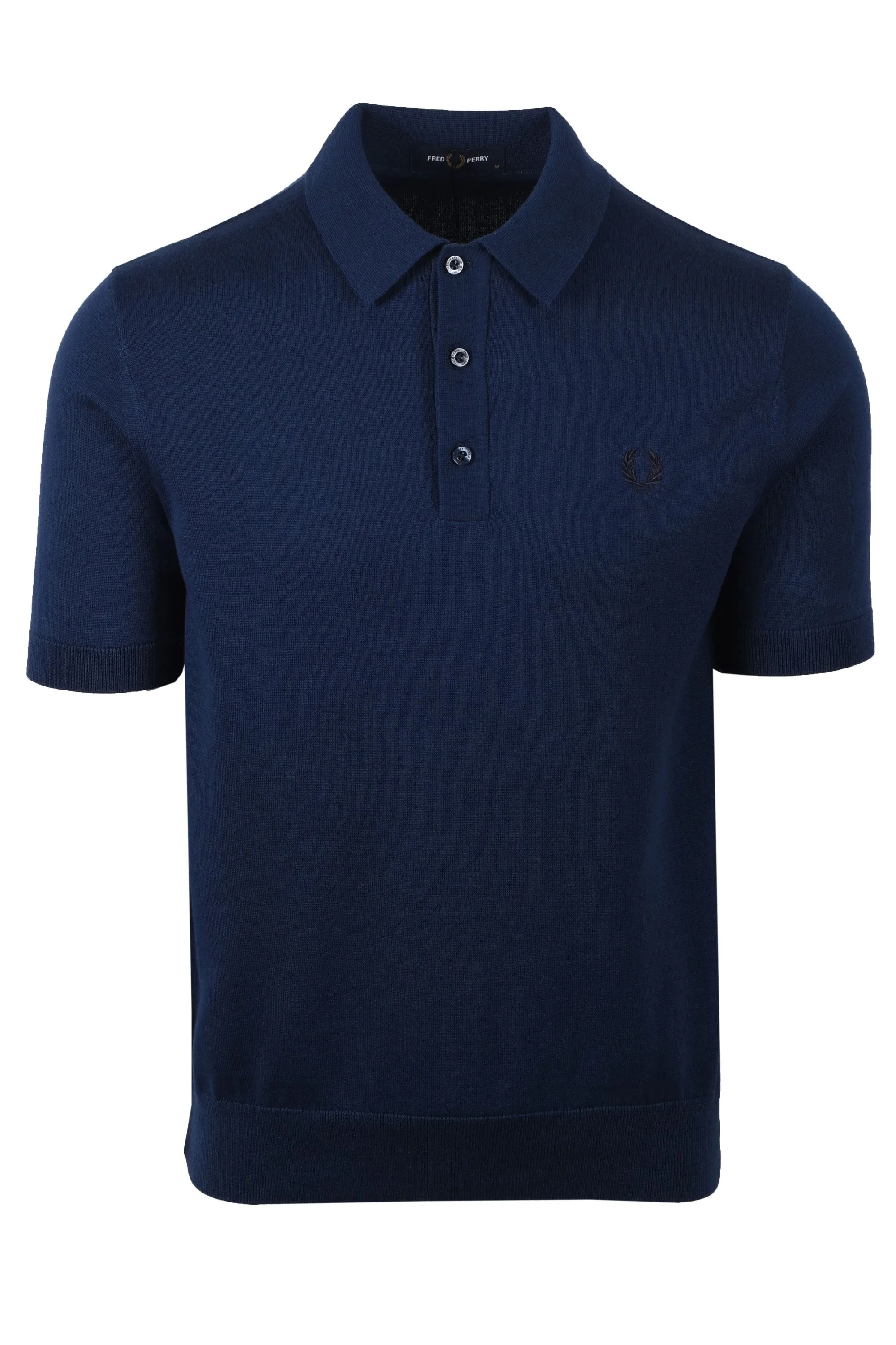Fred Perry Cotton Knitted Polo Tennis Blue