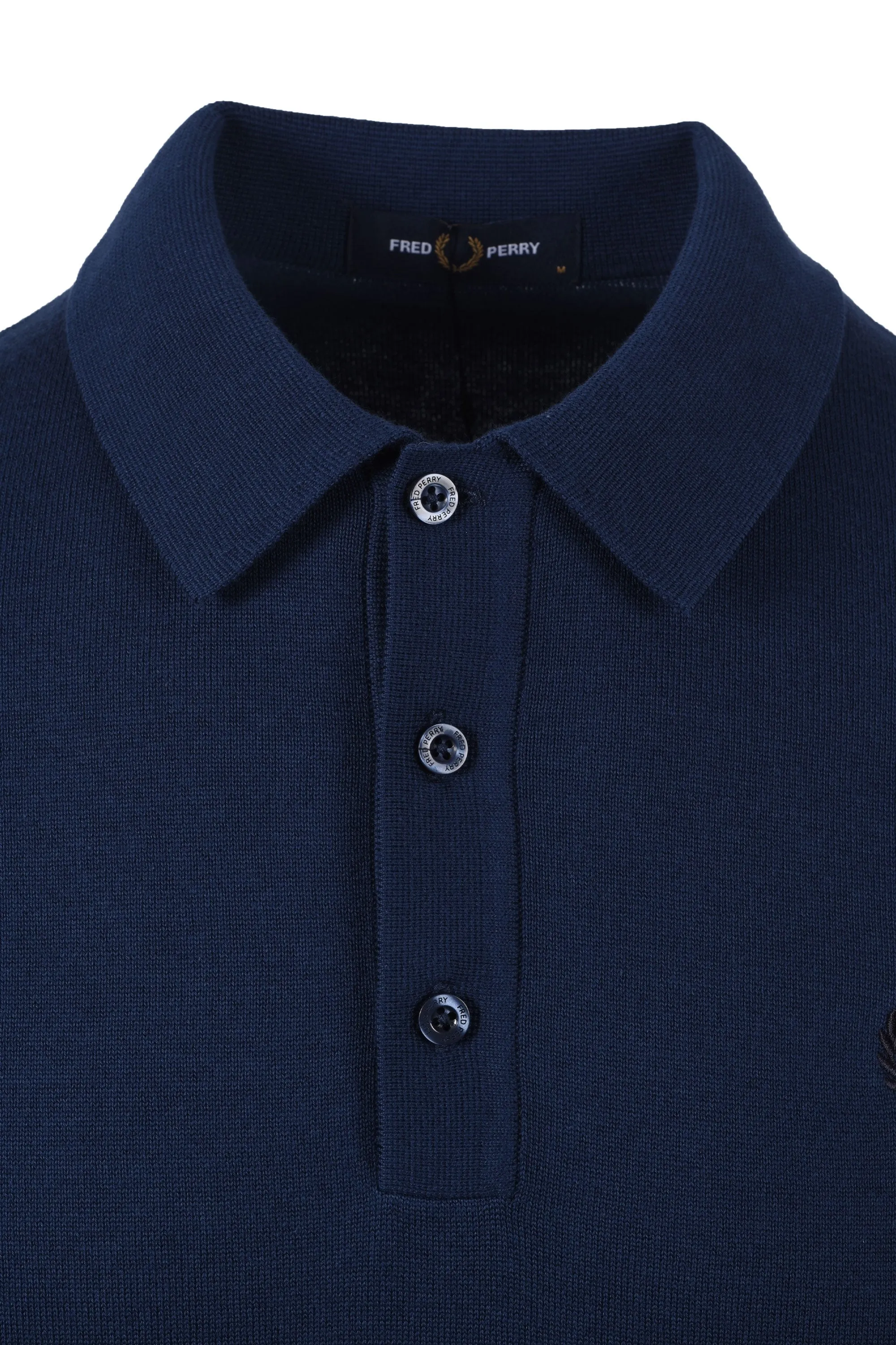 Fred Perry Cotton Knitted Polo Tennis Blue