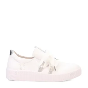 Gabor Women's Bow Sneaker in Weiss White