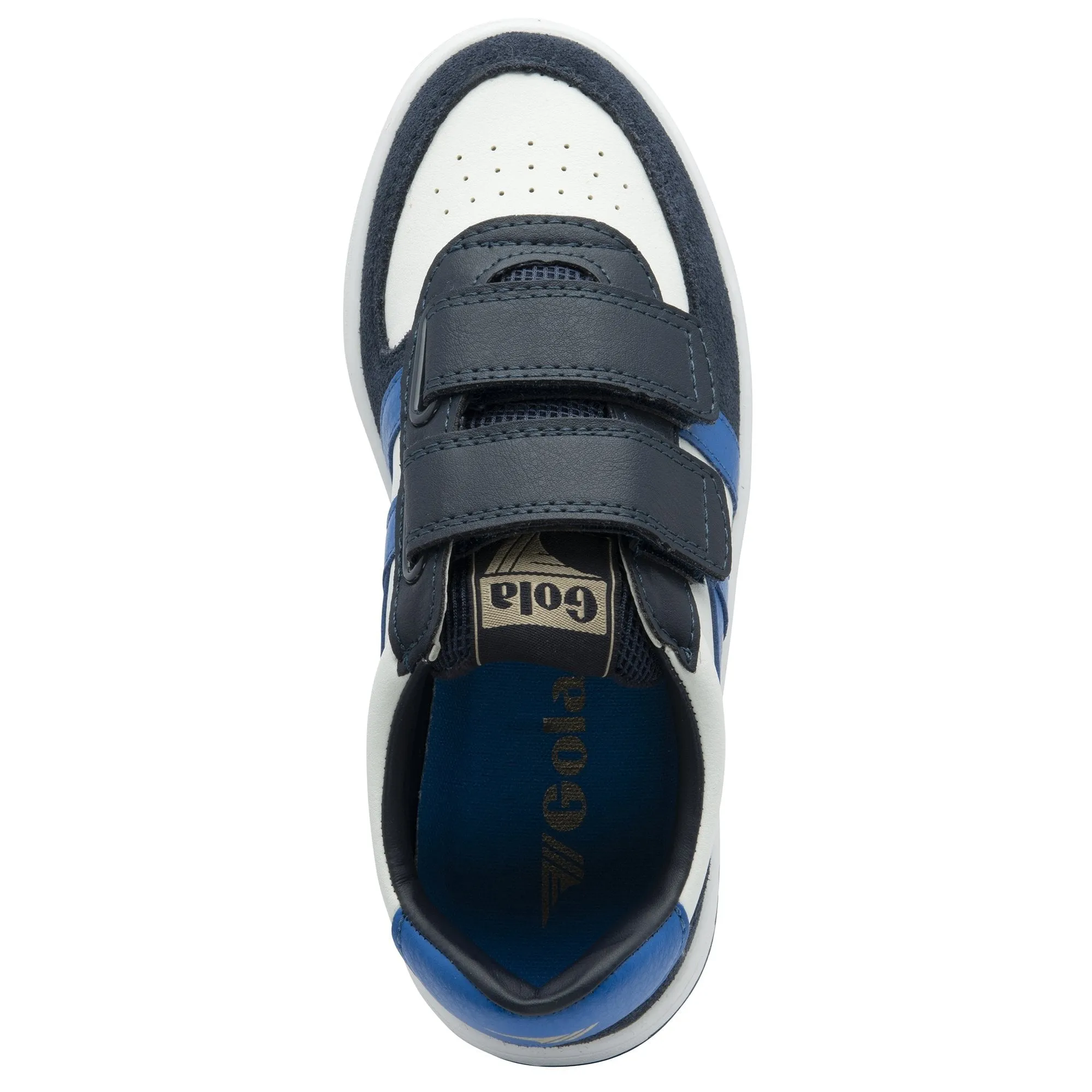 Gola Boys Trainer Hawk Strap White/Navy/Blue