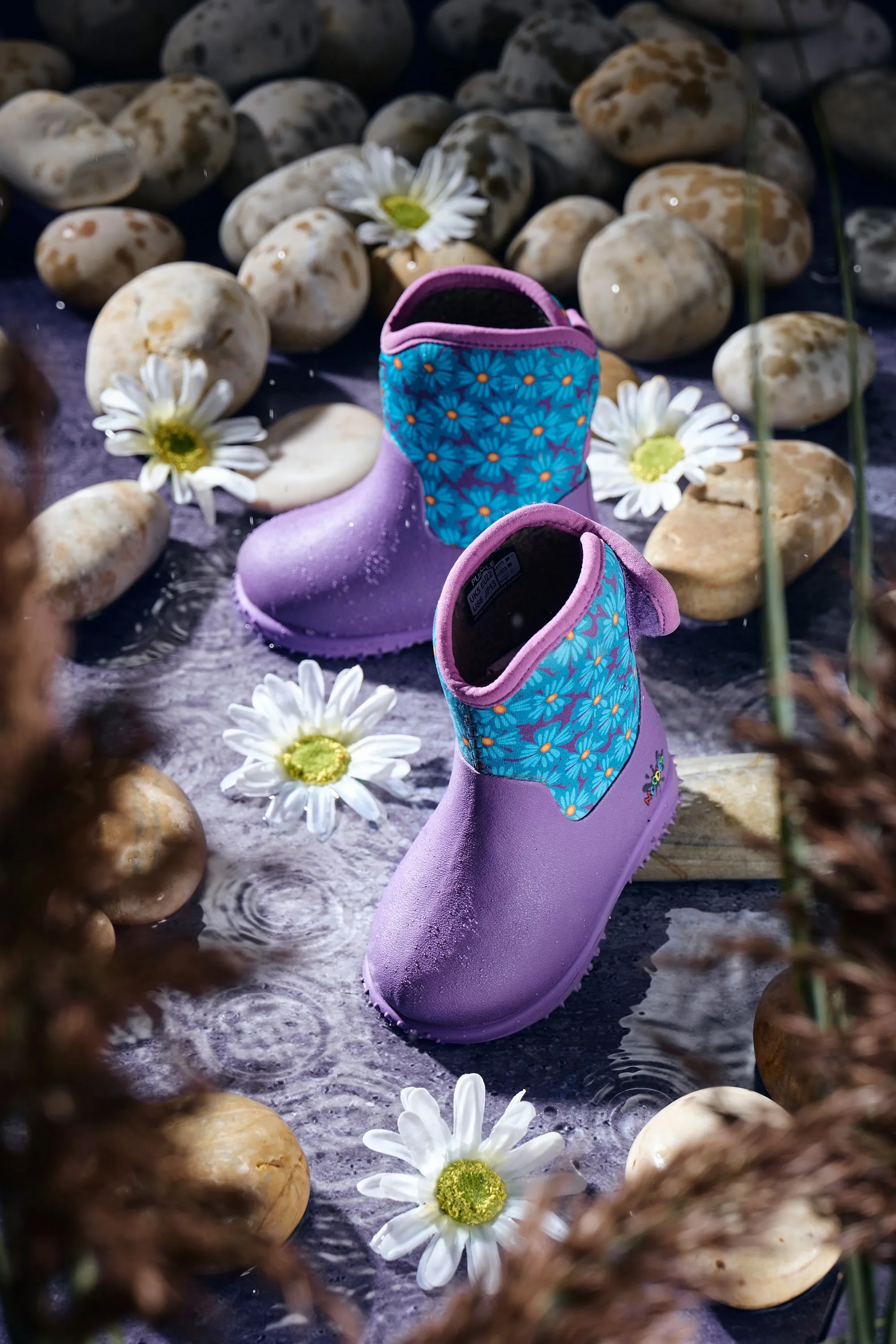 Grubs Waterproof Boots | Puddle Flower | Violet