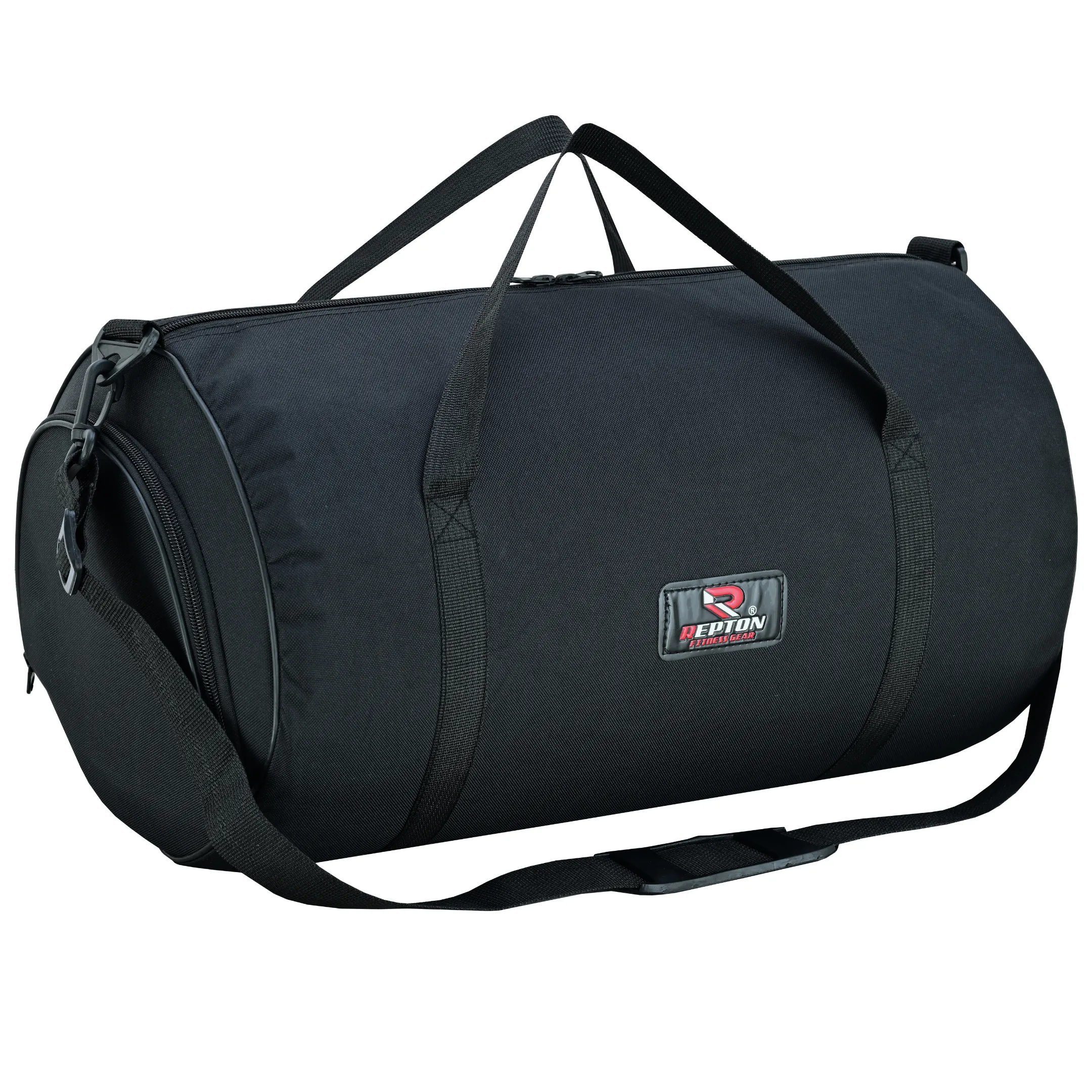 Gym Duffle Bag with Shoe Compartment Waterproof Foldable Men Women Travel, Fitness, for Swimming, Yoga, and Camping Holdall Sports Bags - Shoulder Strap Swimming Basketball Tennis Luggage Weekender Light Weight Bags (Robust Black)