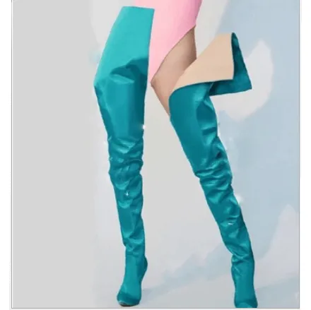 High Heel Pointed Toe Pant Boots