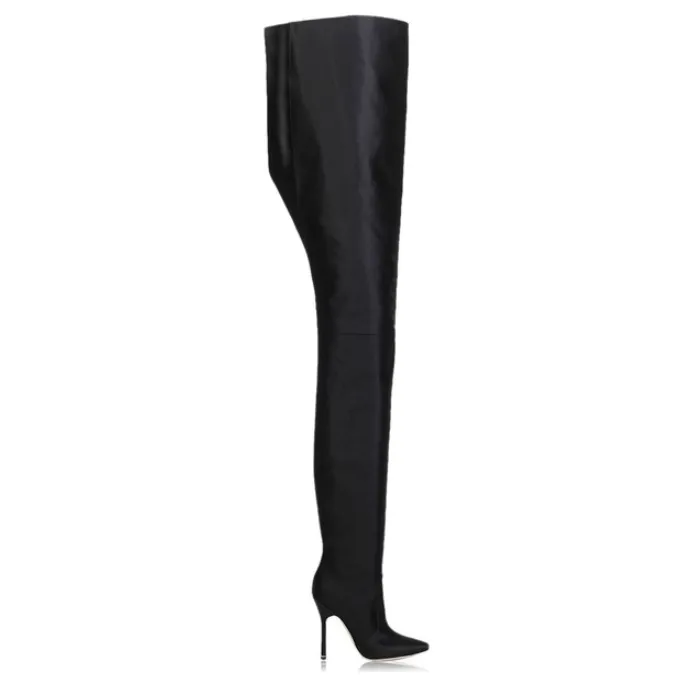 High Heel Pointed Toe Pant Boots