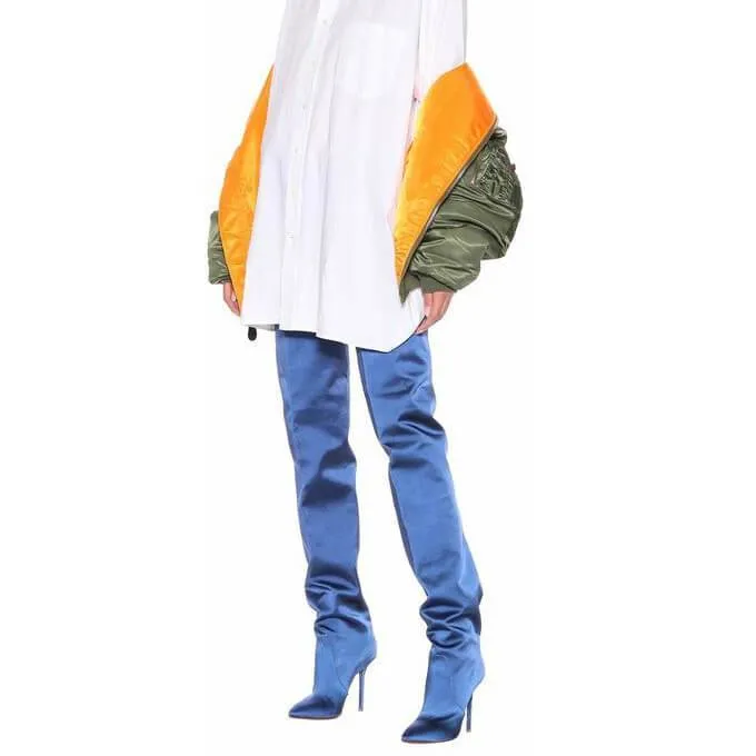 High Heel Pointed Toe Pant Boots