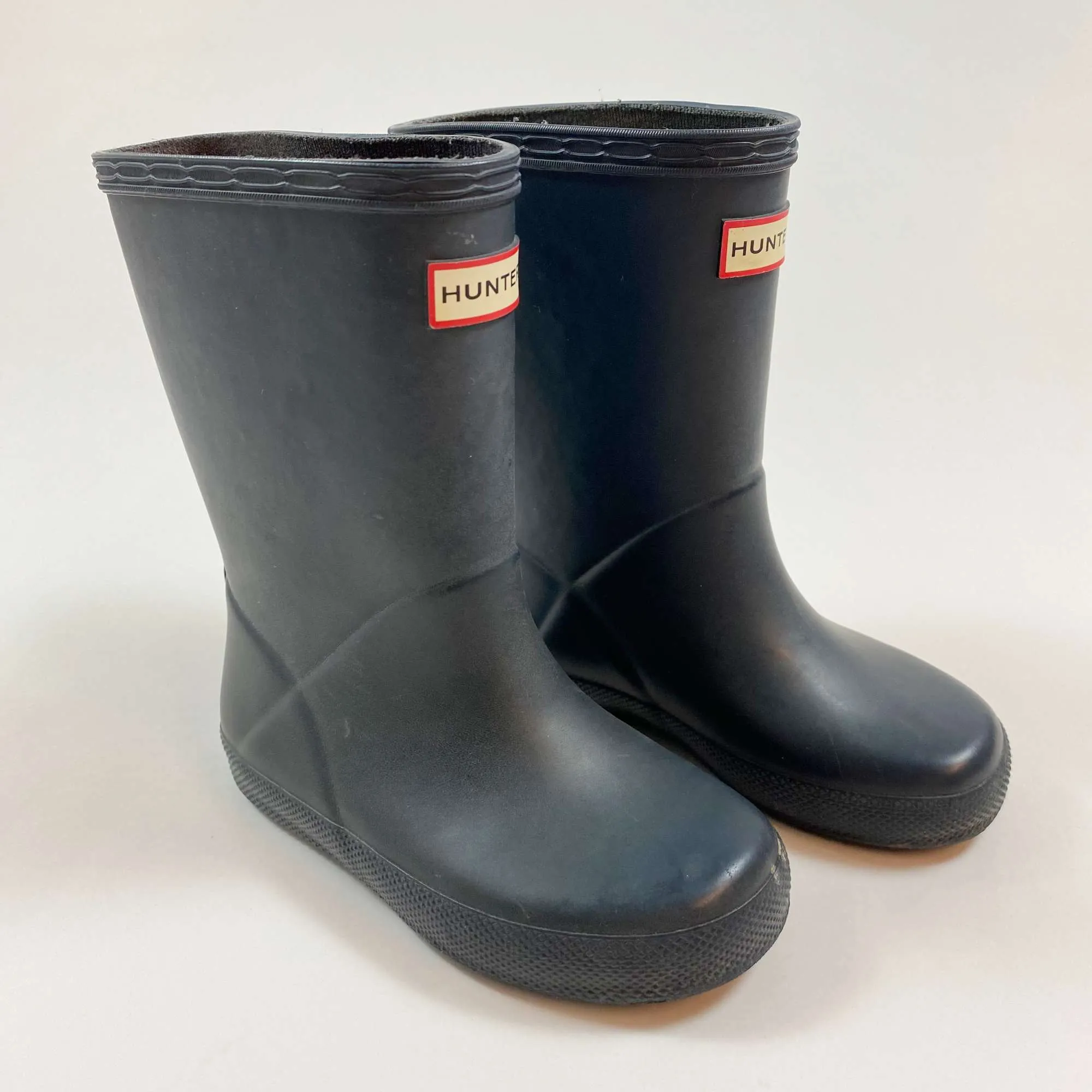 Hunter dusky blue rain boots 8