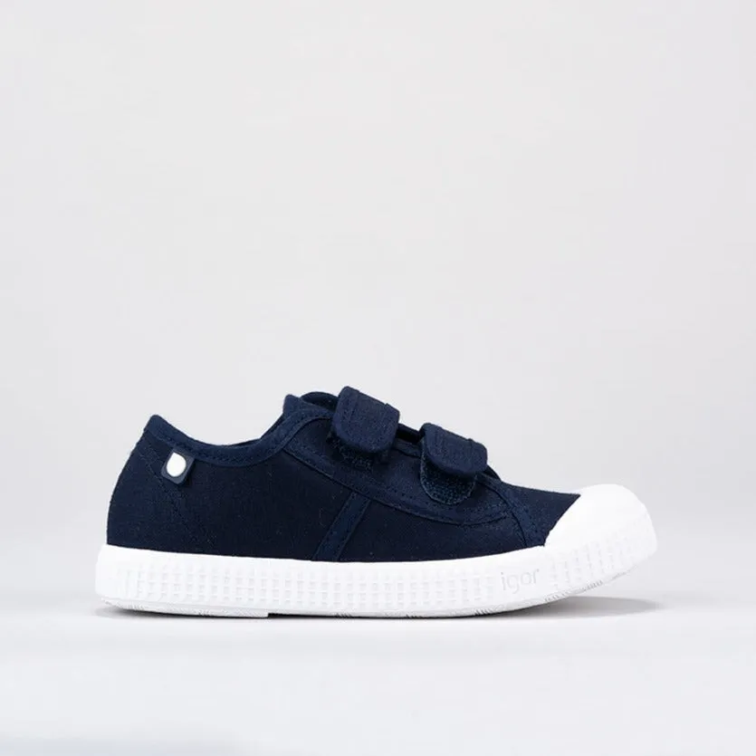 Igor Boy's Navy 'Berri' Velcro Tennis Shoes