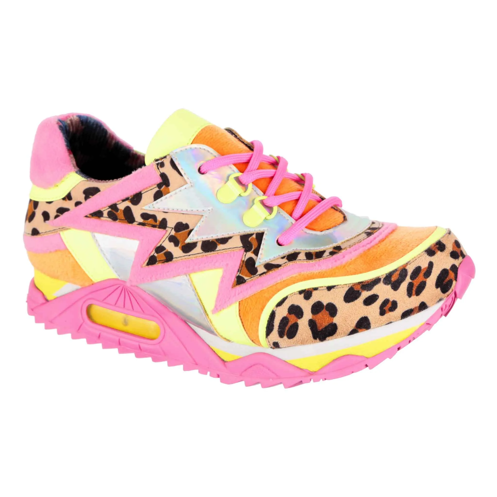 Irregular Choice Womens Jigsaw Jam Trainers - Pink