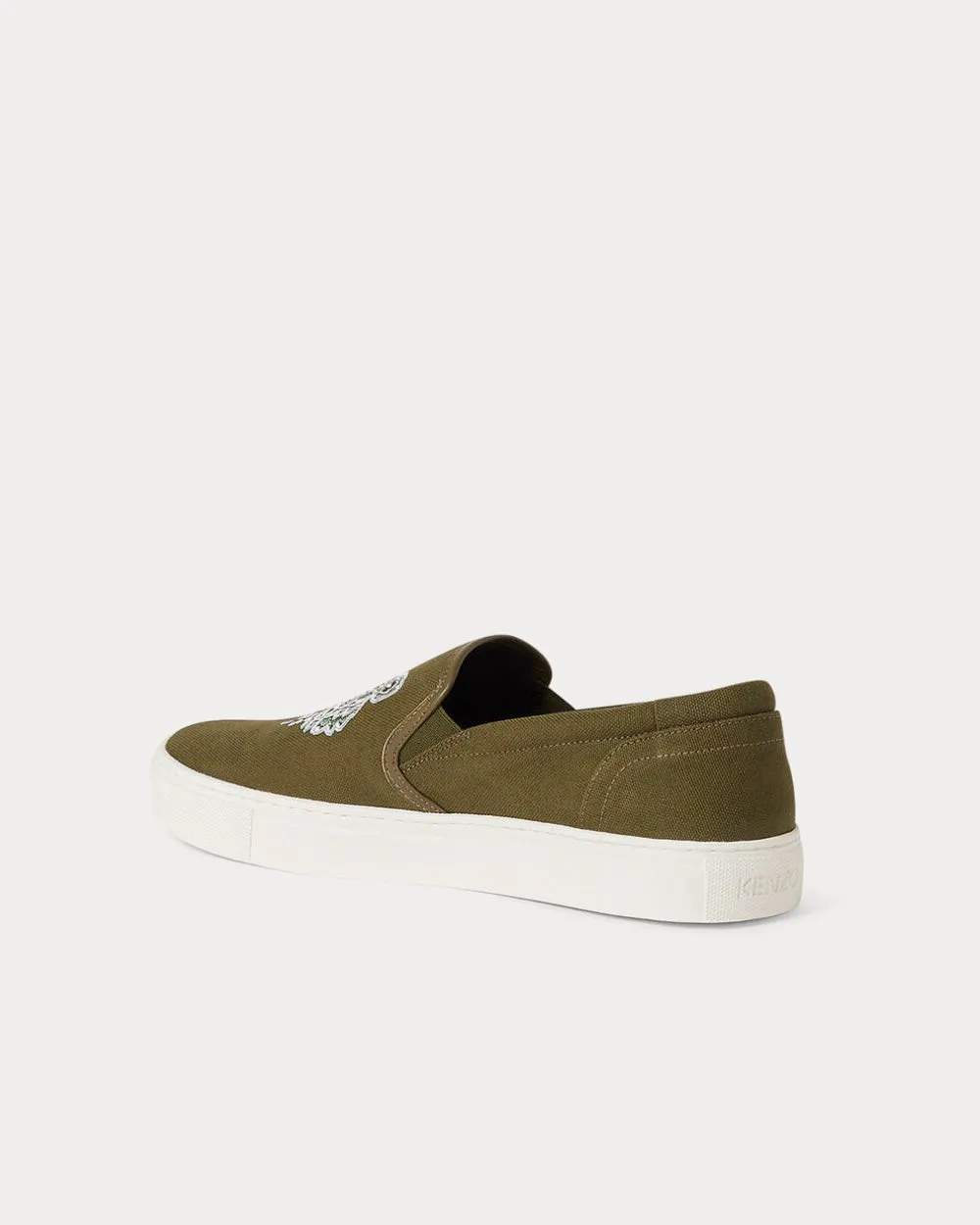 K-Skate Tiger Canvas Dark Khaki Slip On Sneakers