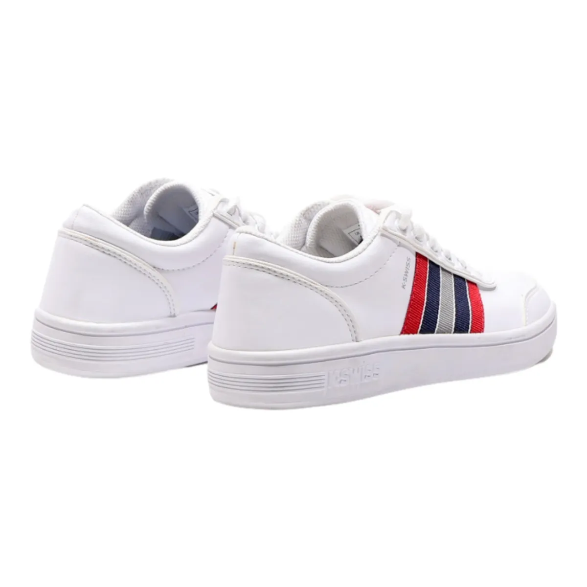 K-SWISS Low Top Trainers White Leather Womens UK 4