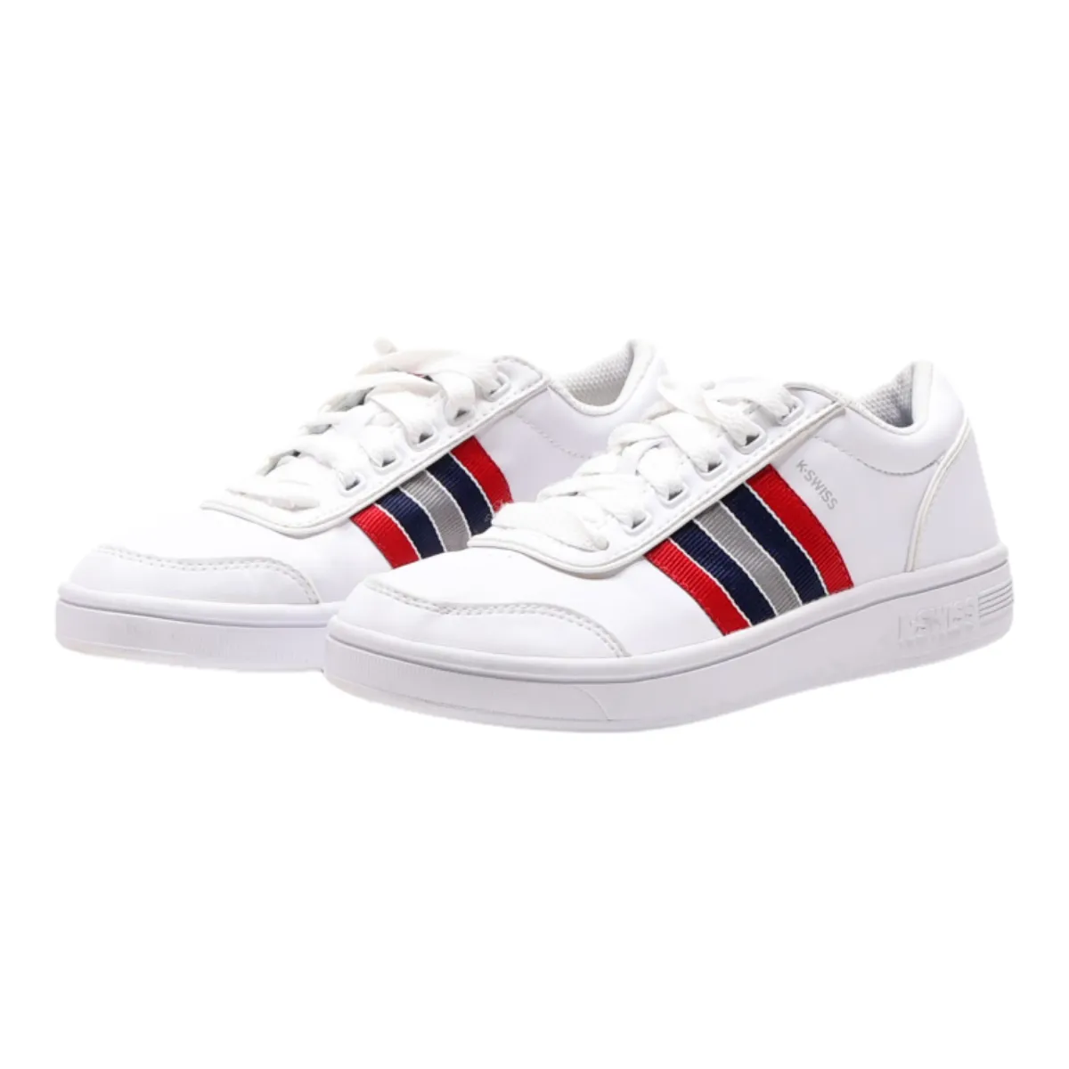K-SWISS Low Top Trainers White Leather Womens UK 4