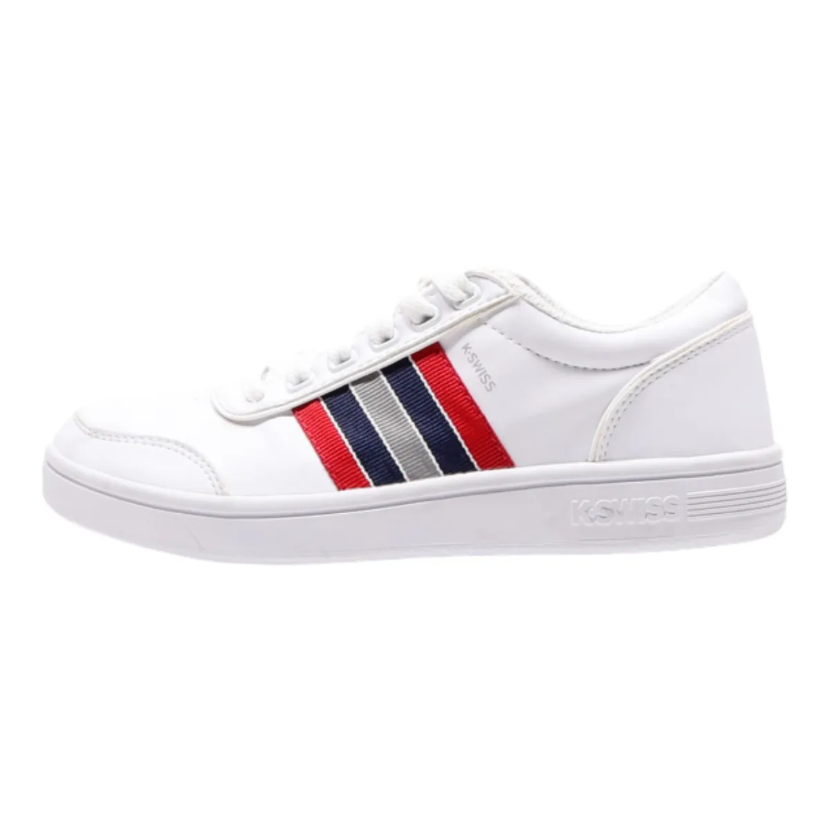 K-SWISS Low Top Trainers White Leather Womens UK 4