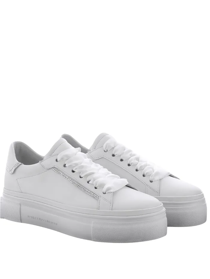 Kennel & Schmenger Women's FIX White Trainers With Silver Rhinestone Detail 51-20800-427