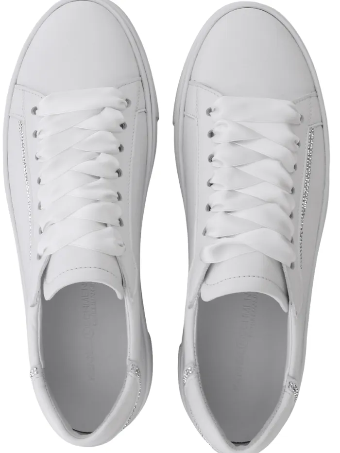 Kennel & Schmenger Women's FIX White Trainers With Silver Rhinestone Detail 51-20800-427