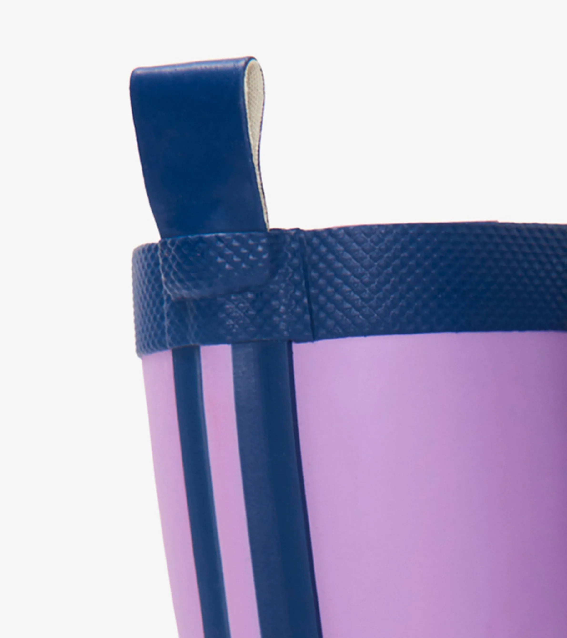Kids Lilac And Navy Matte Wellies