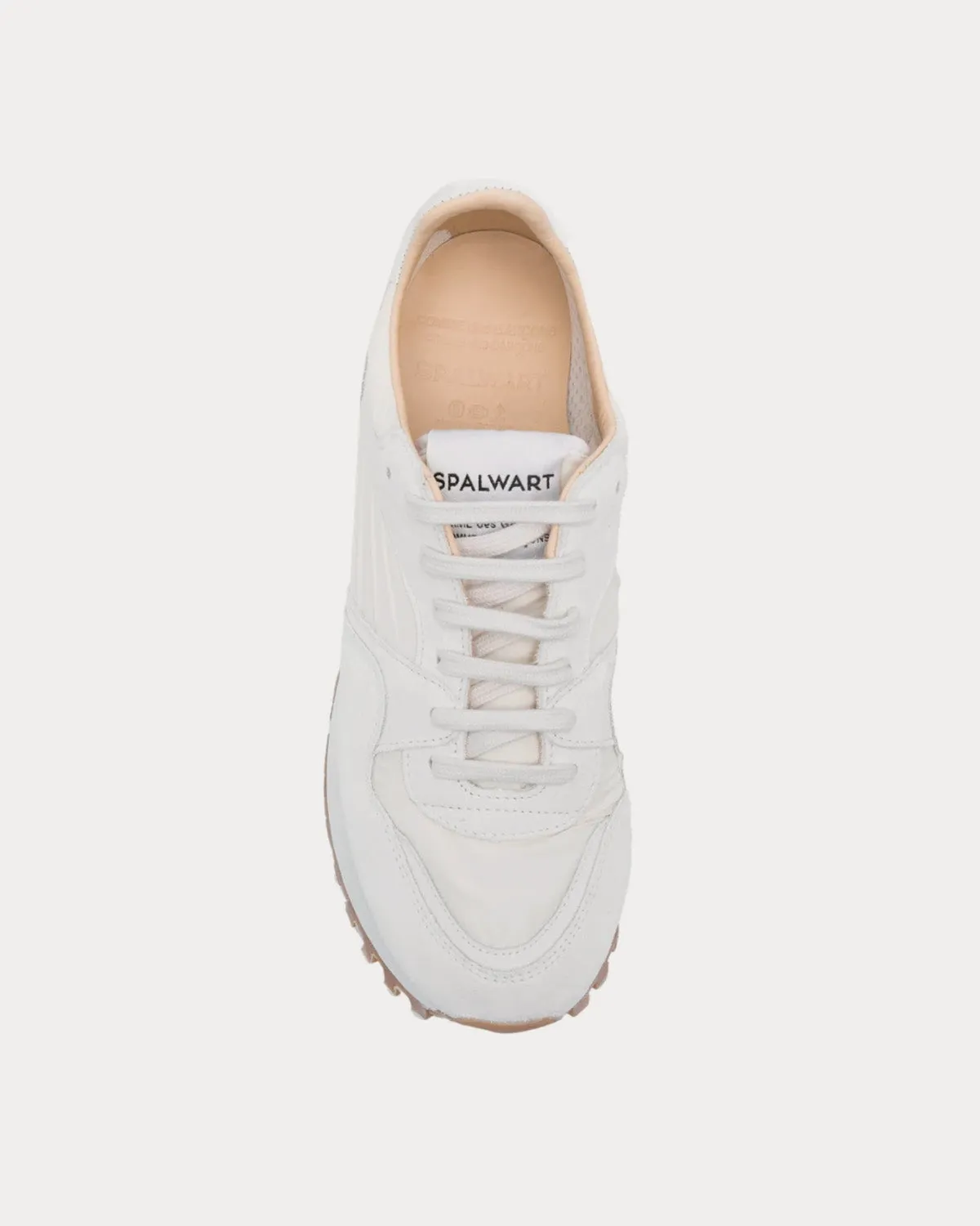 Marathon Suede Platform White Low Top Sneakers