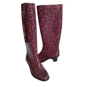 Marc by Marc Jacobs Heart Print Rain Boots Size 37