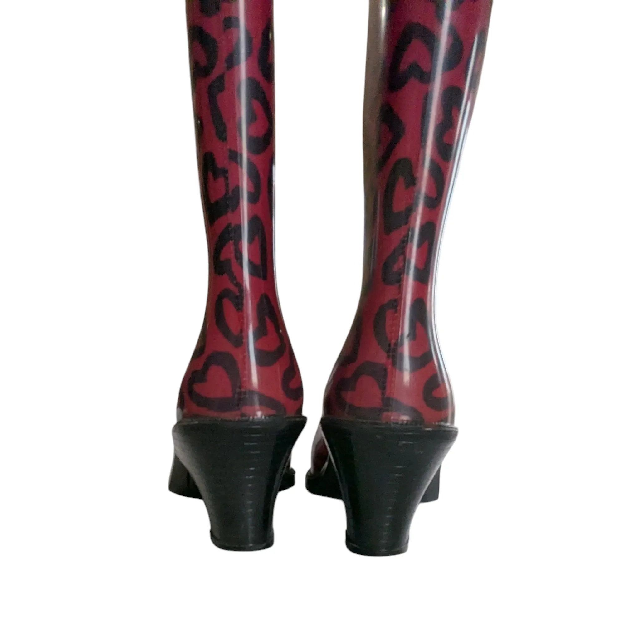 Marc by Marc Jacobs Heart Print Rain Boots Size 37