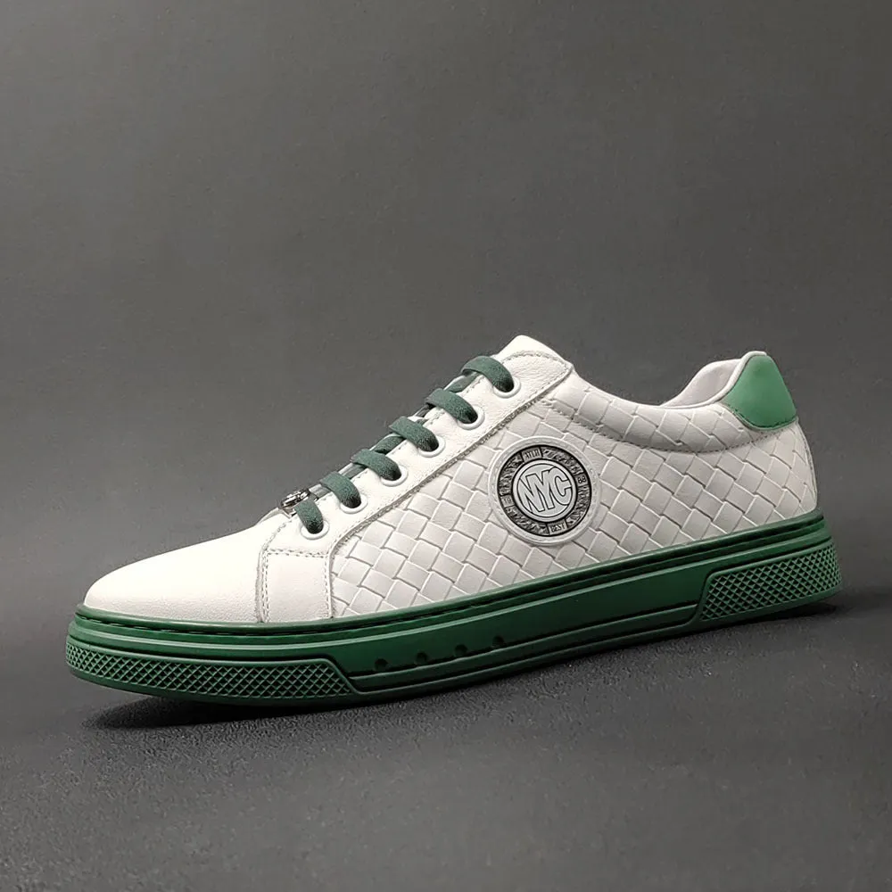 Men Leather Fashion Leather Flat Casual Shoes