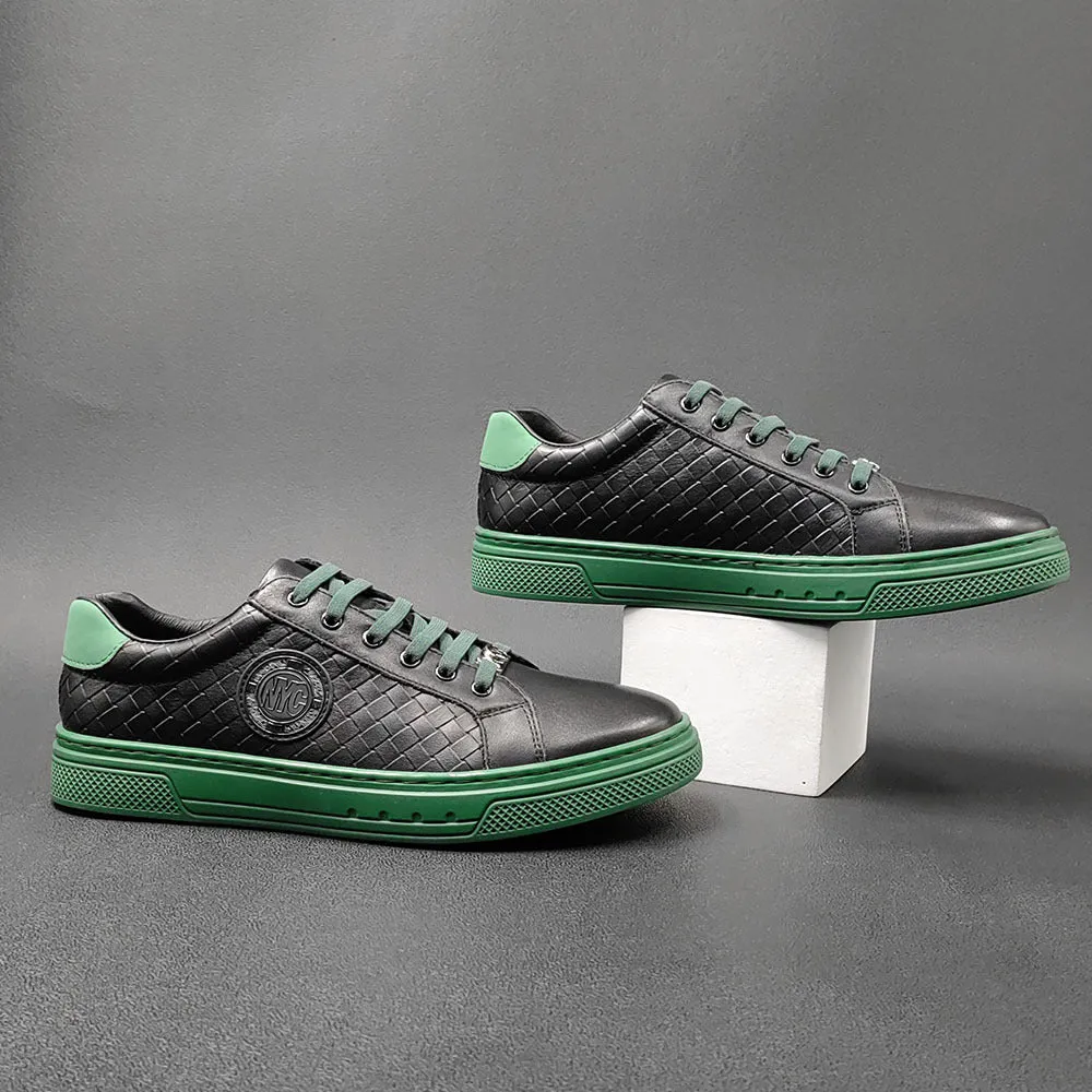 Men Leather Fashion Leather Flat Casual Shoes
