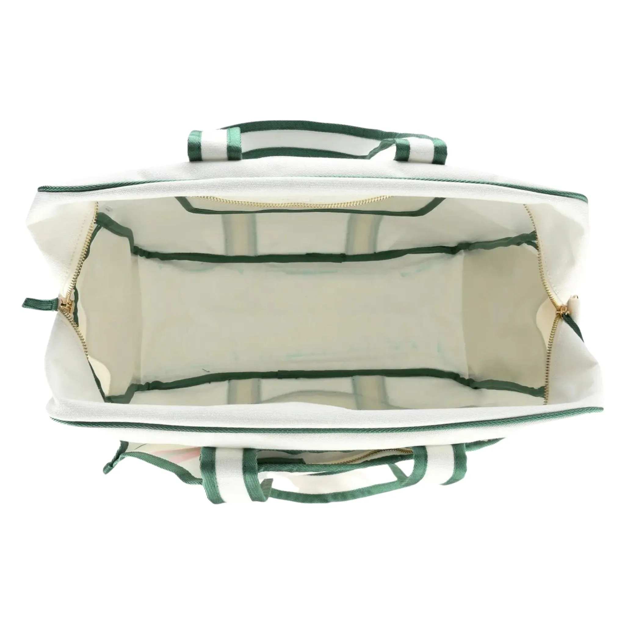 Milly Kate Tennis Bag | Pink Green Stripe