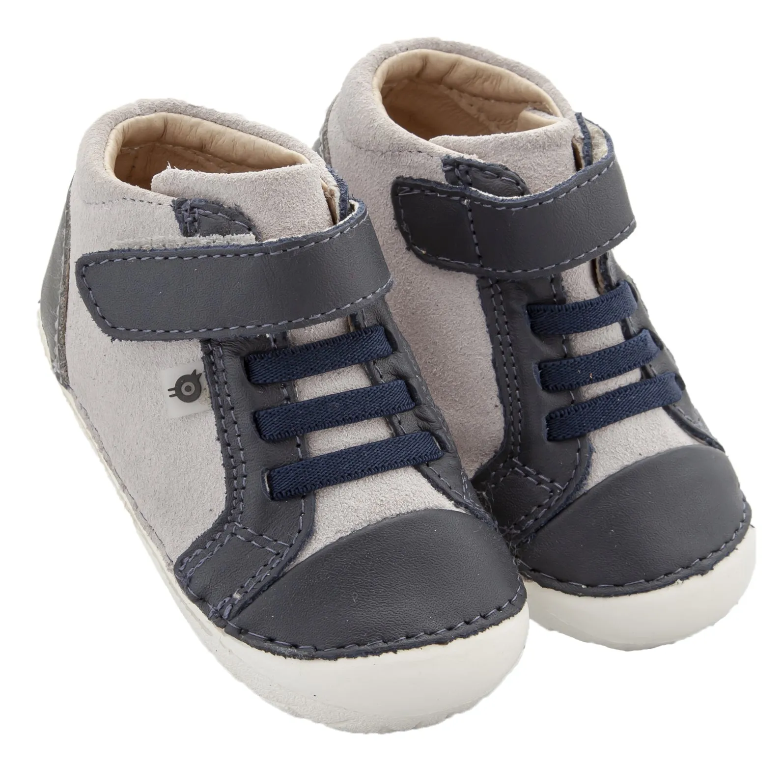 Old Soles Girl's & Boy's High Pave Sneakers - Navy/Grey/Grey Suede
