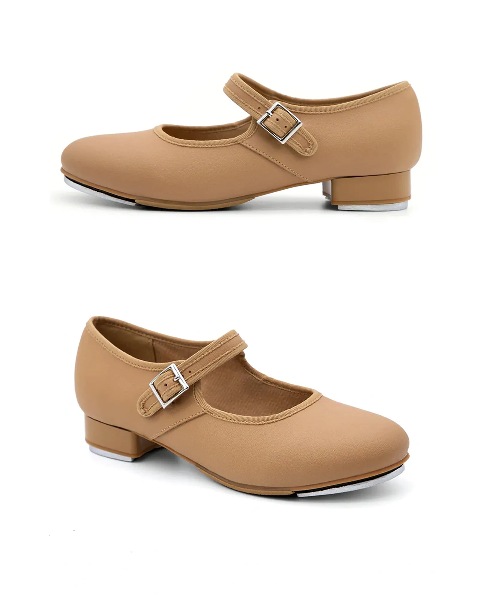 PU Leather Easy Strap Tap Dance Shoes for Women and Men
