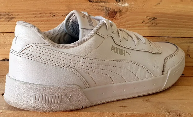 Puma Caracal Low Leather Trainers UK9/US10/EU43 369863-02 Triple White