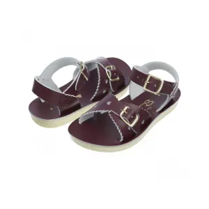 Salt-Water Sun-San Kids Sandals - Sweetheart - Claret