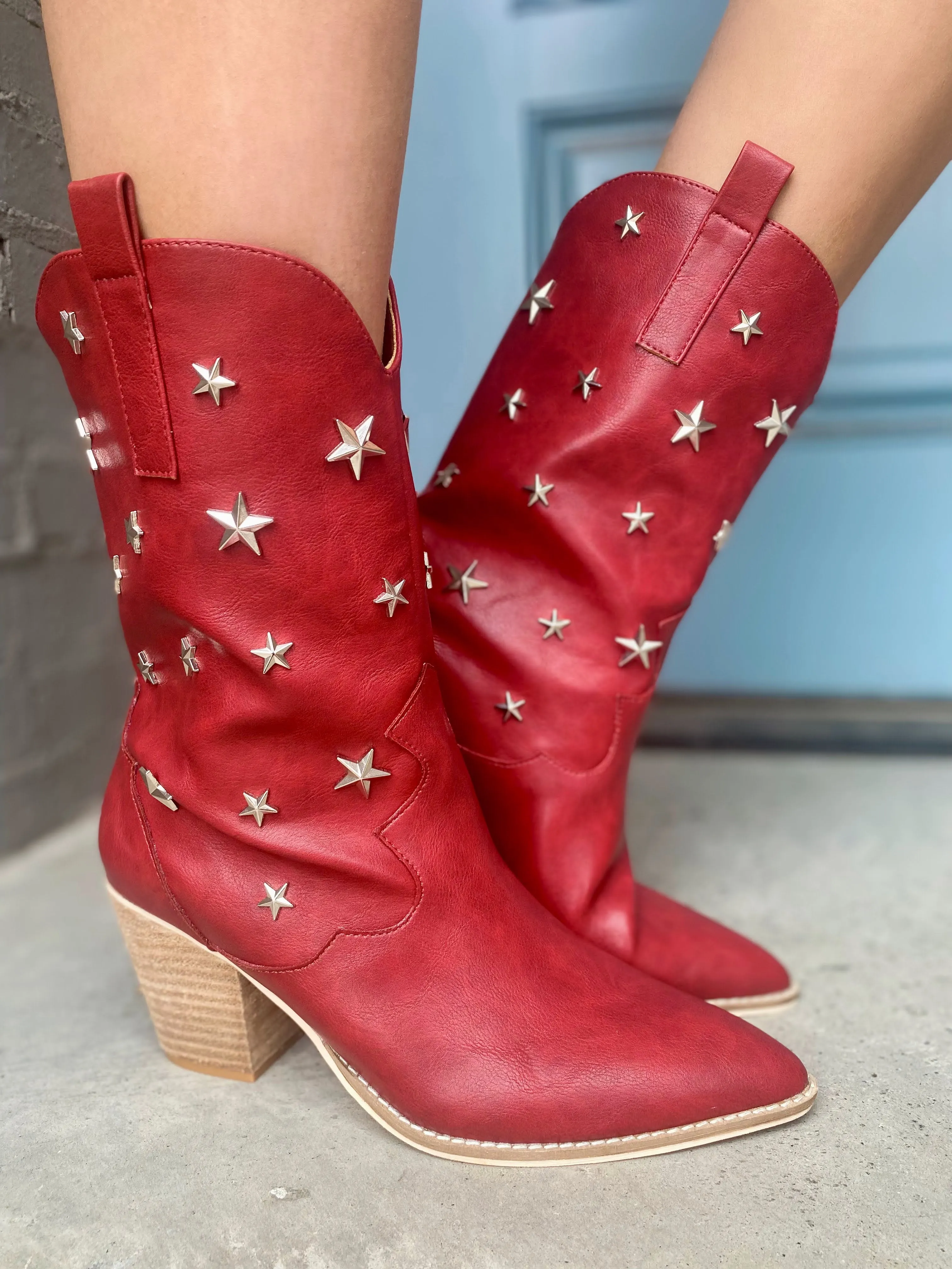 Scarlett Star Studded Western Boots