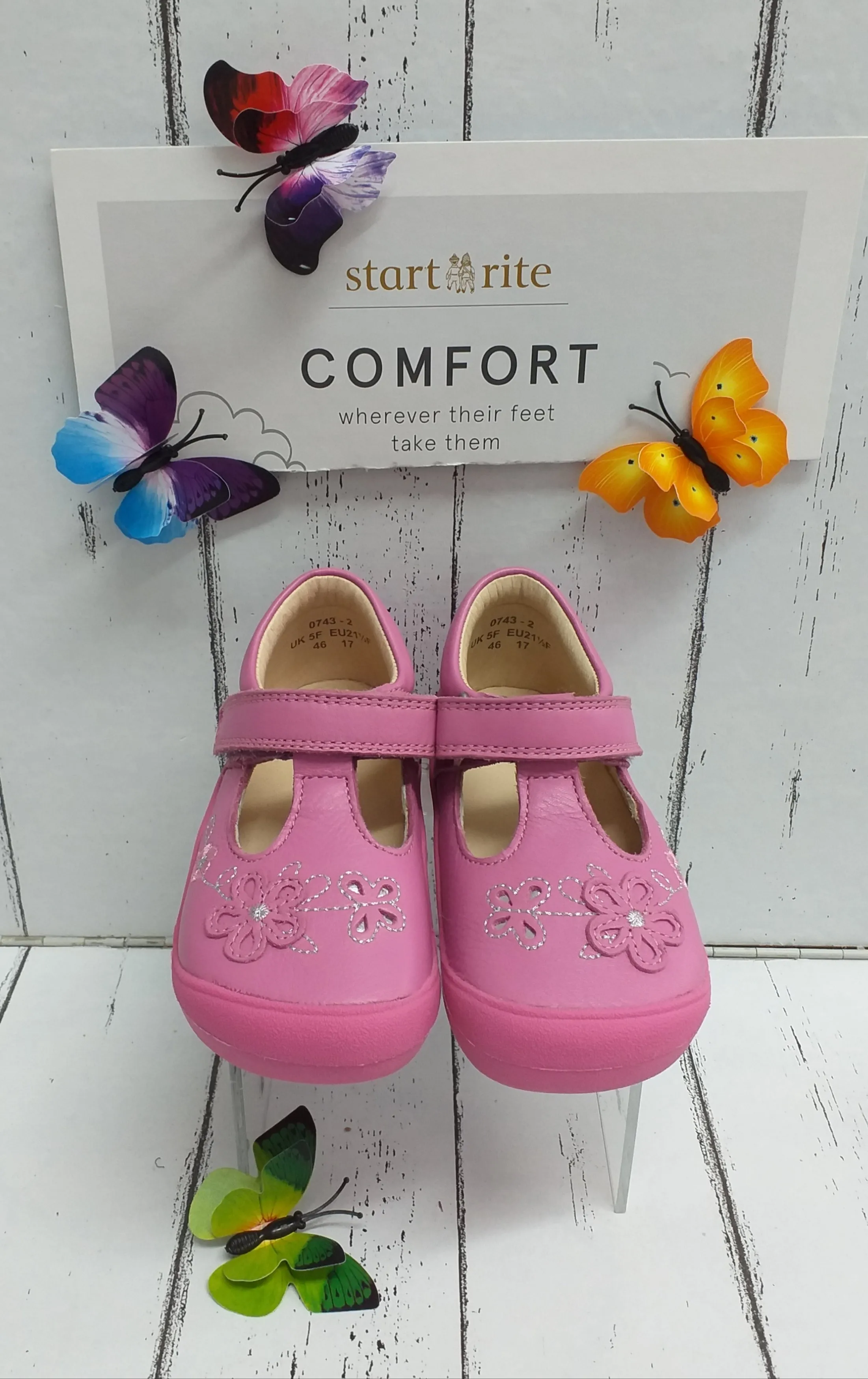 START-RITE - FIRST MIA - 0743-2 - T-Bar Shoe - Bright Pink