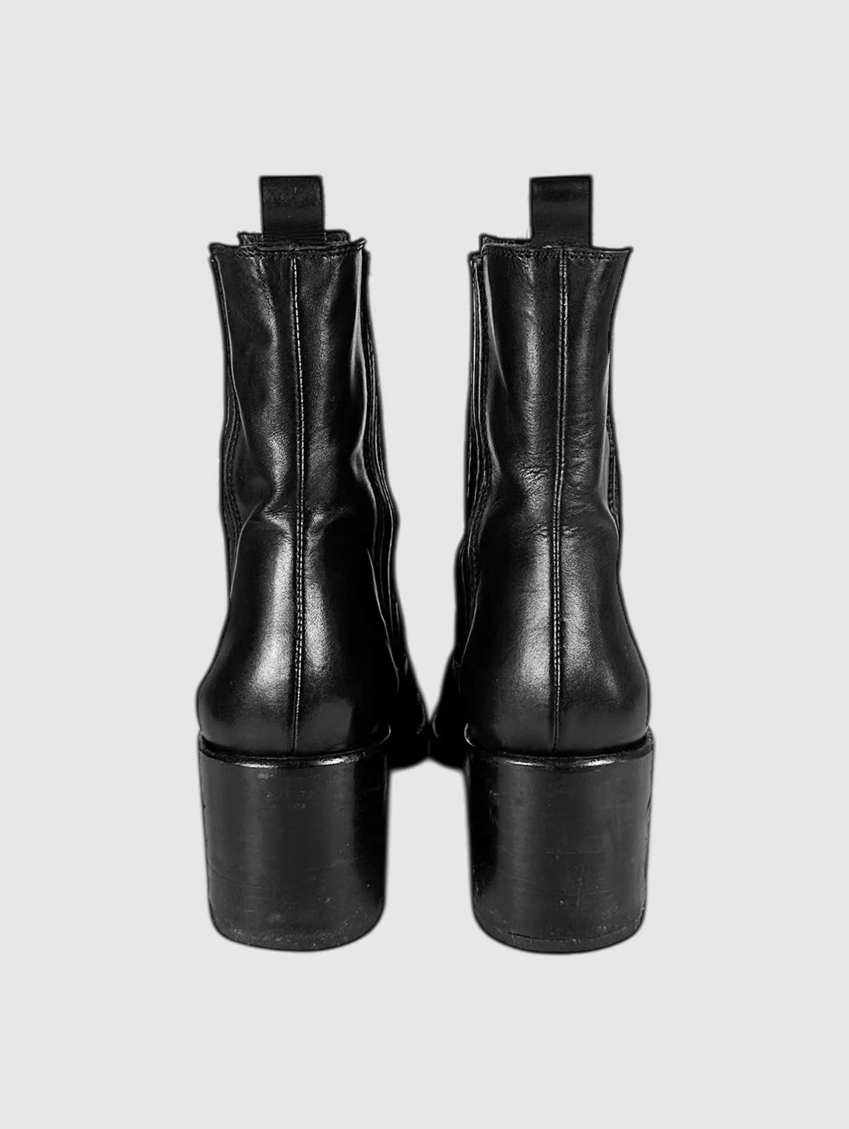 Studded Heeled Ankle Boots - Size 38