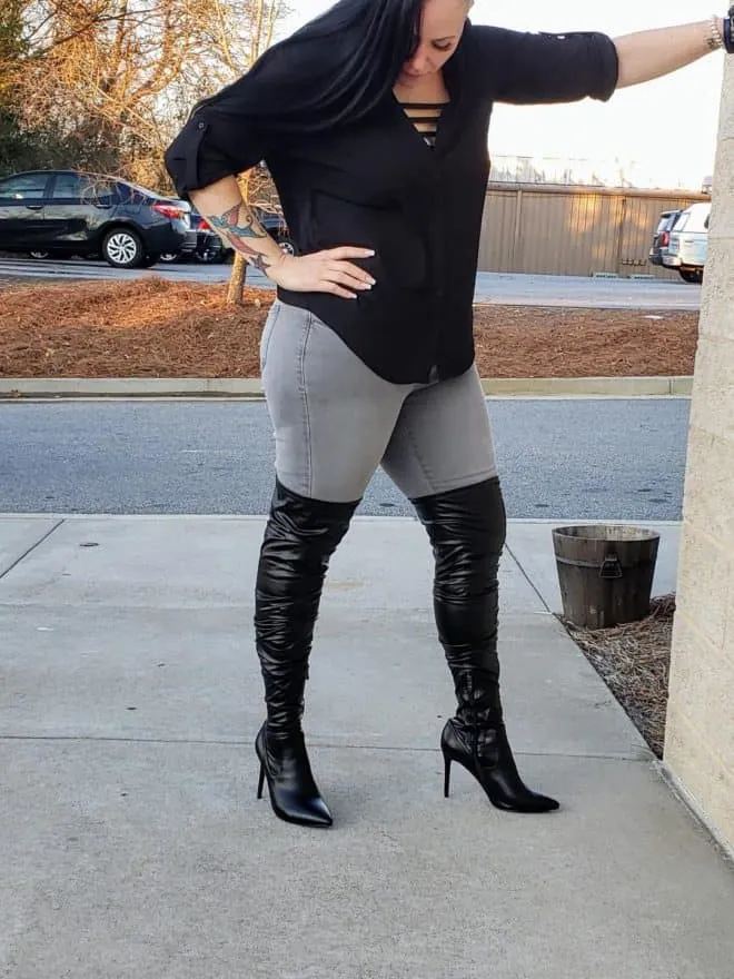 Thigh High High Heel Boots - Super Stretch