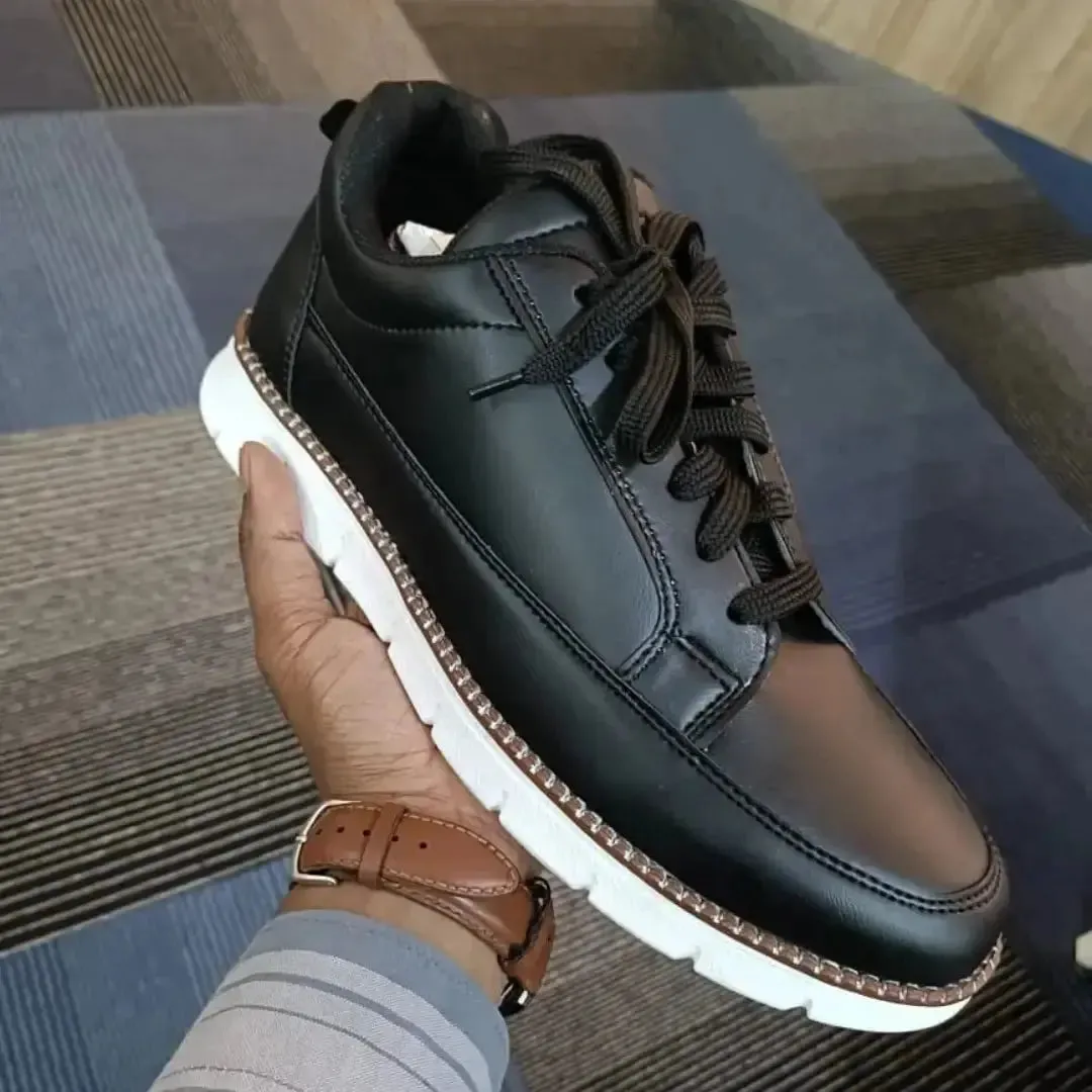 Ultra-Comfy Black Soft Sole Casual Shoes for Men