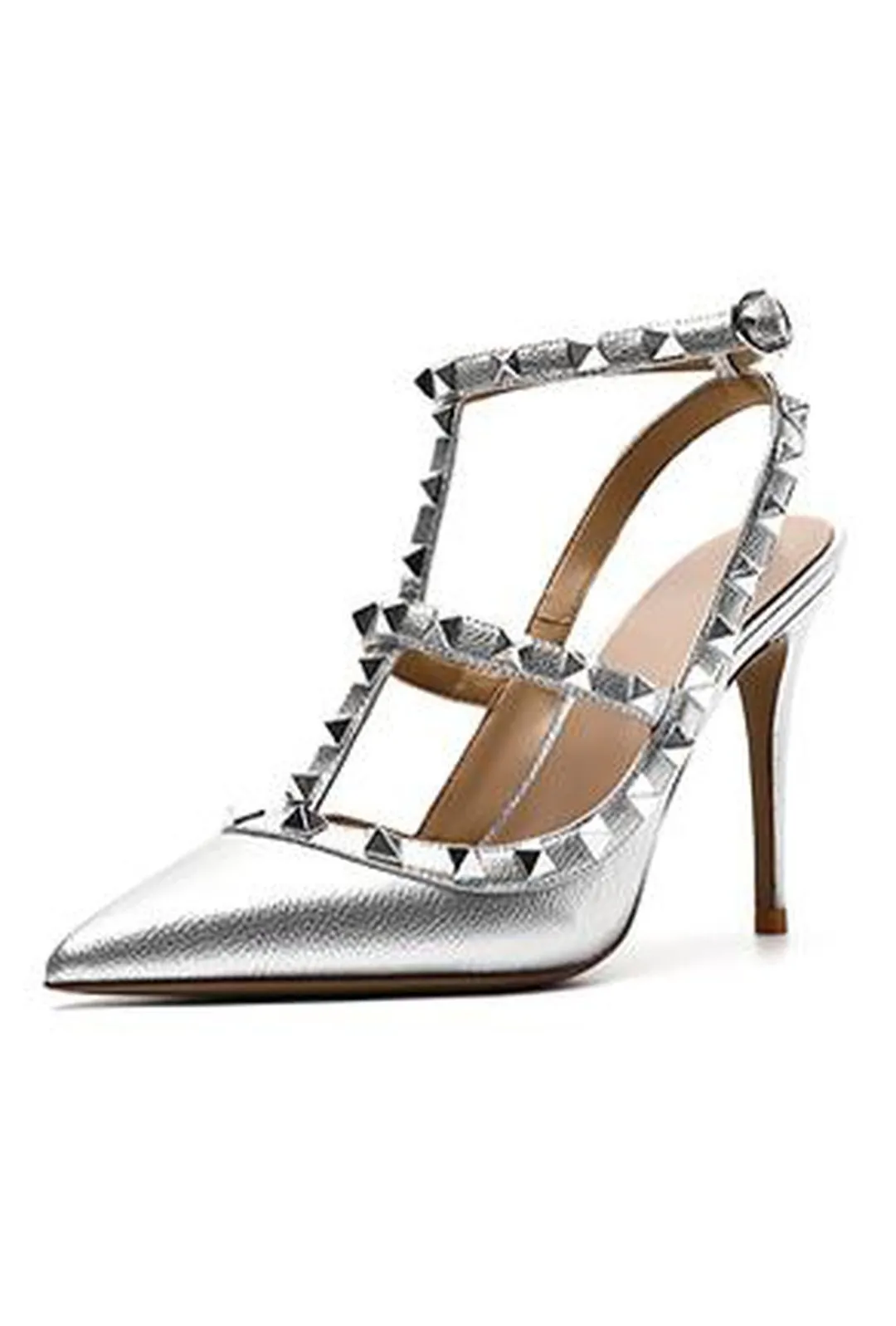 VEKI - STUDROCK TEXTURED PUMPS HEELS