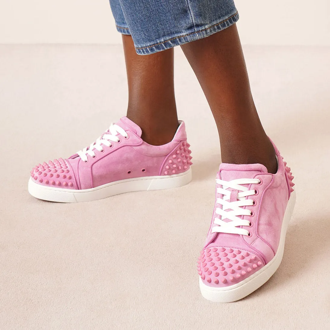 Vieira 2 orlato pink suede sneakers