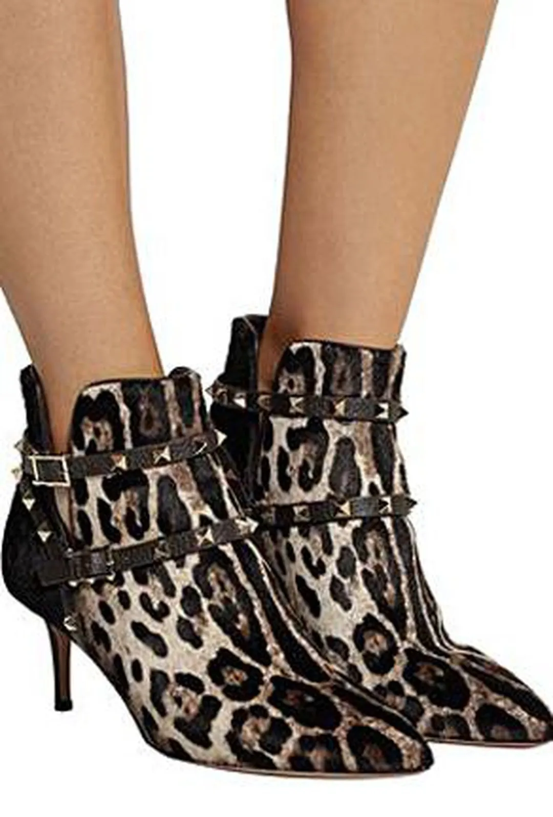 VINDELLE - STUDROCK LEOPARD BOOTS